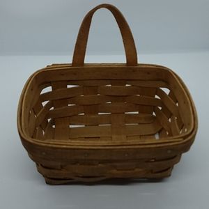Vintage 1986 Longaberger Small Wall Basket w/ Loop